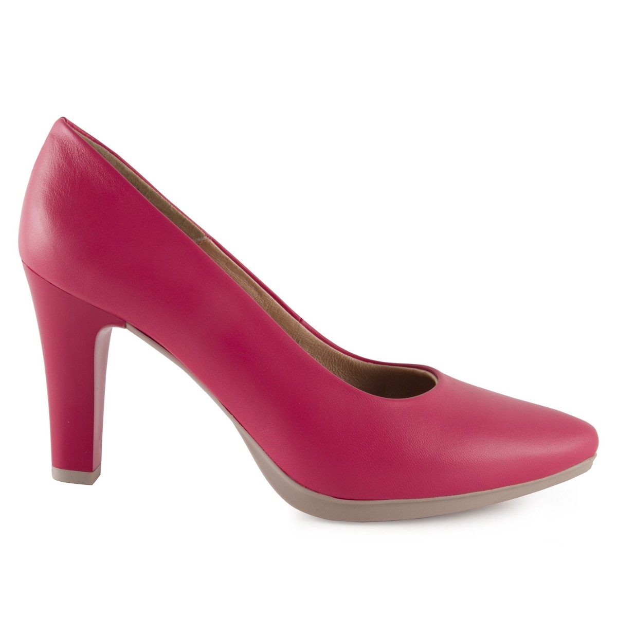copy of Zapatos salones by Chamby Zapatos salones de mujer con tacón en piel color rojo y plantilla rellena de gel, fabricados e